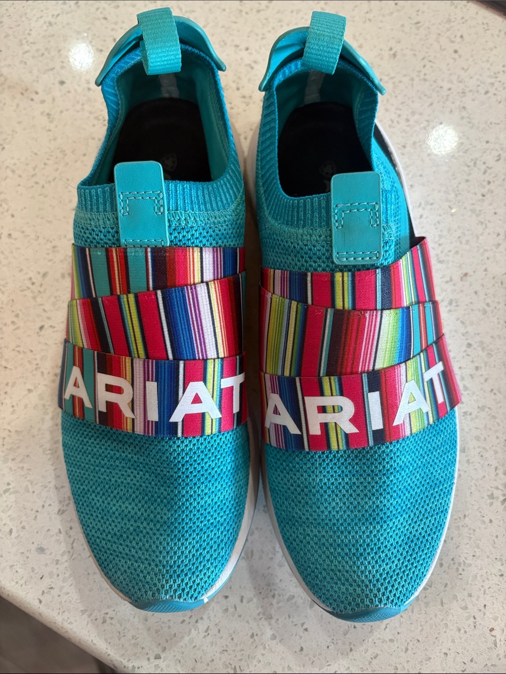 Ariat Aqua Knit Slip-On Sneakers with Multicolor Straps